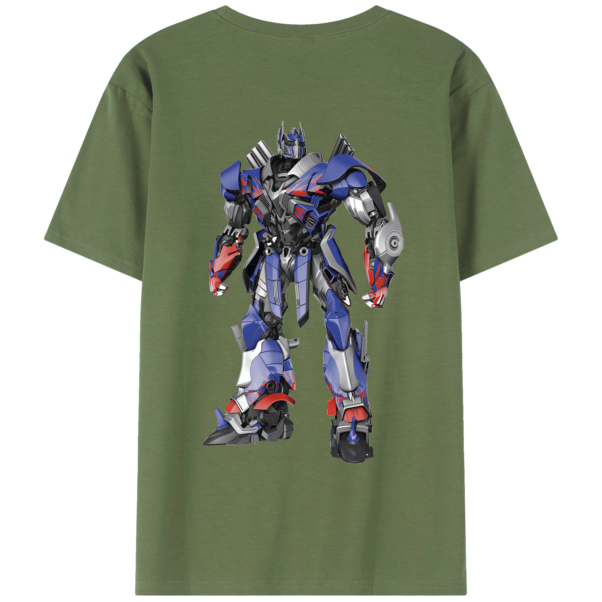 （画像用） Transformers トランスフォーマー 綿100％ メンズ半袖Tシャツ（バックプリント） 通気性